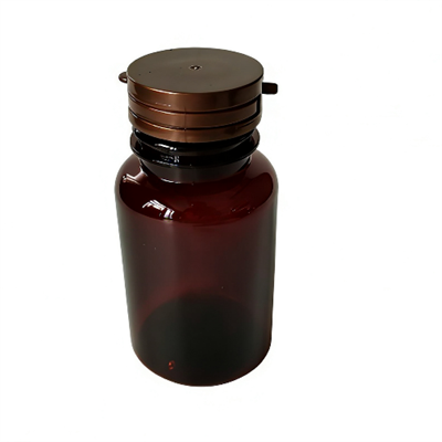 amberkleurige pillenfles